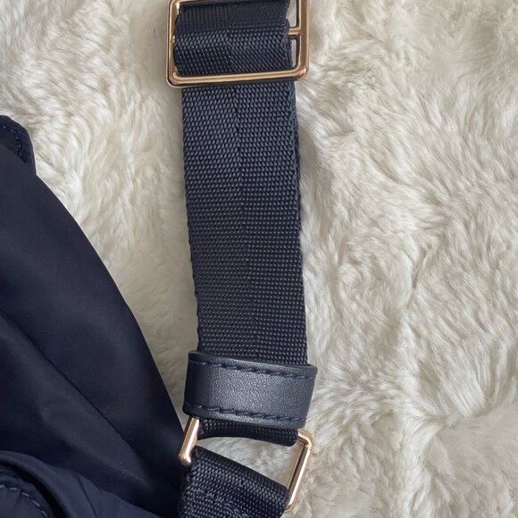 Tory Burch Tilda Medium Navy Blue Nylon Backpack - Picture 13 of 16